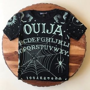 NWOT Dolls Kill Ouija Board Glow in the Dark Witch Shirt Size XS